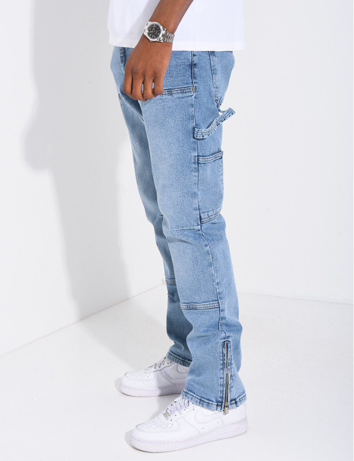 Jeans à fermeture éclaire aux chevilles