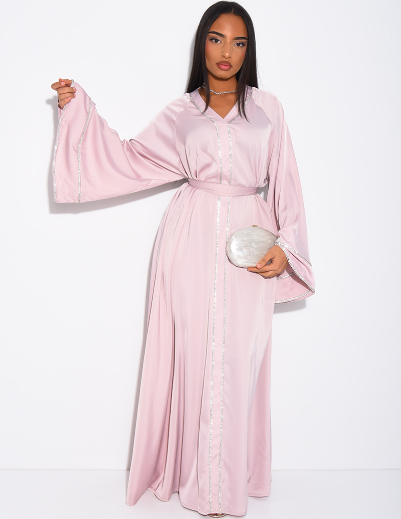 Abaya aus Satin mit...