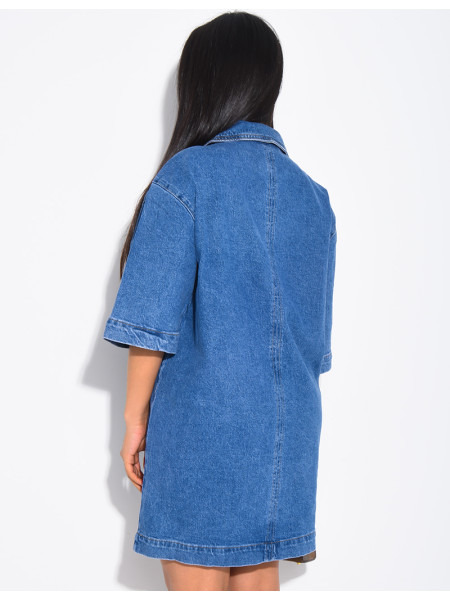 Kurzes Jeanskleid mit Taschen