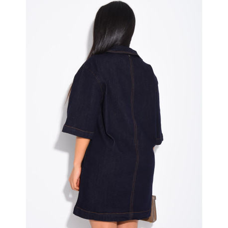 Robe en jeans courte à poches