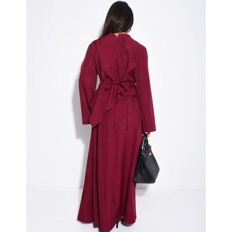 Ensemble top aymétrique à nouer et jupe ample