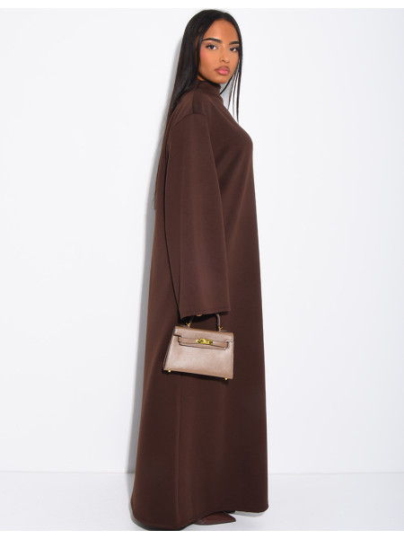 Robe sweat longue et oversize col montant