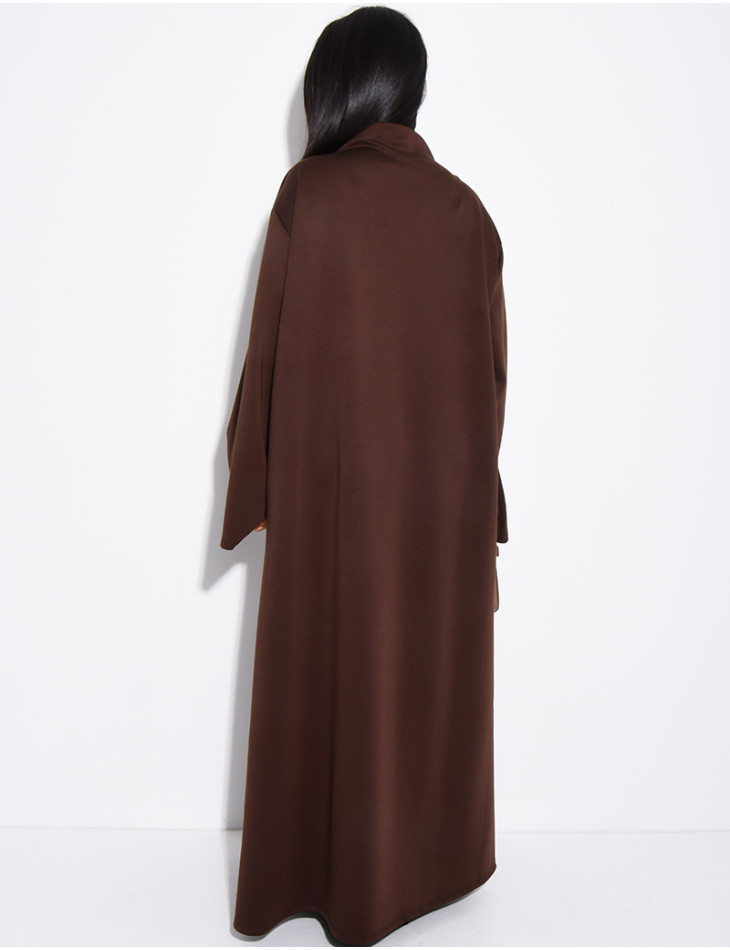 Robe sweat longue et oversize col montant