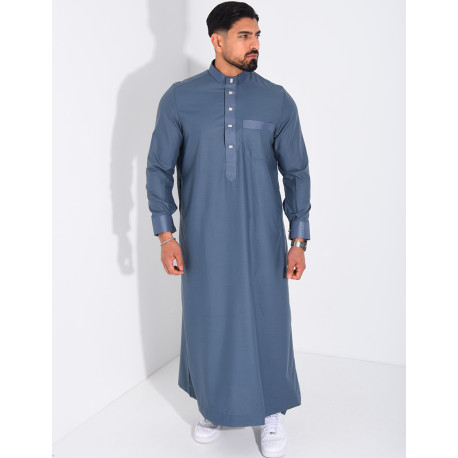 Ensemble de qamis à boutons carrés