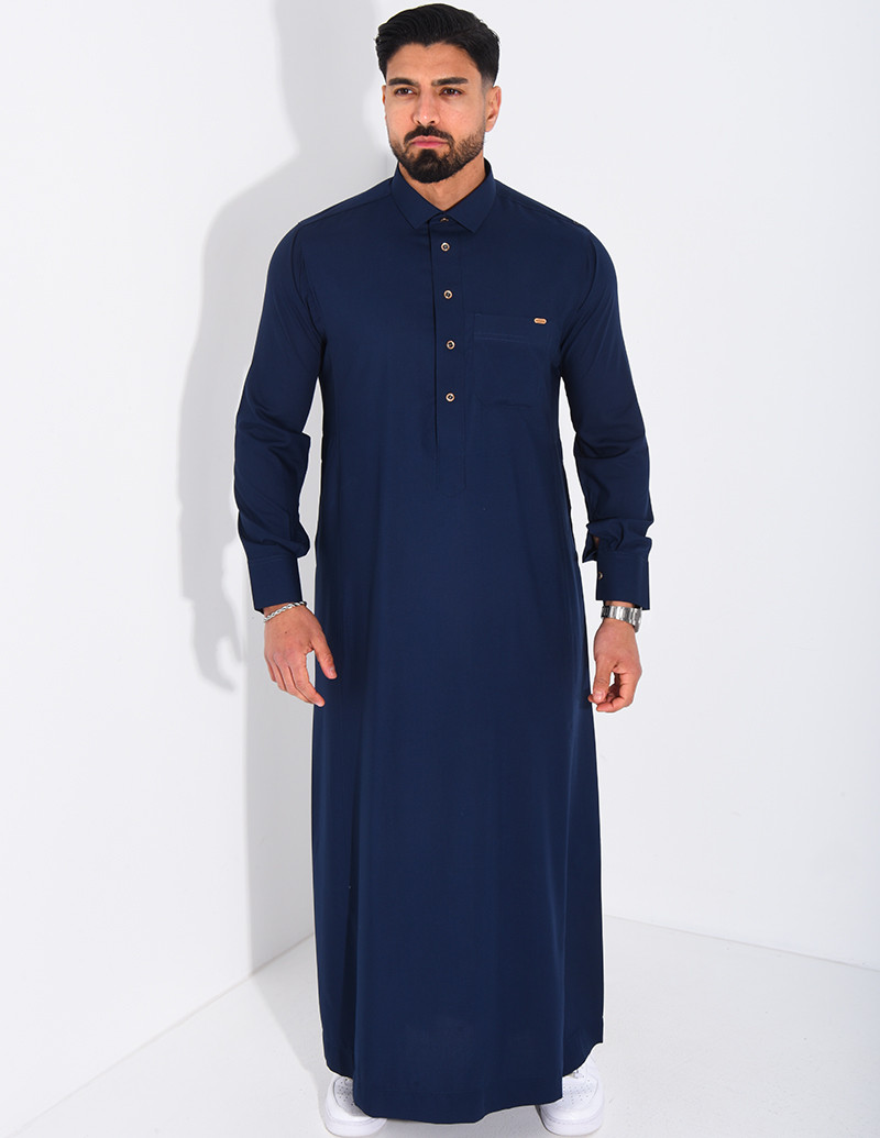 Qamis col chemise à boutons...