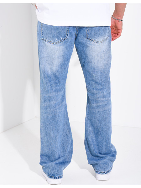 Jeans coupe large destroy