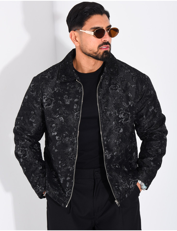Veste homme à motifs fleurs