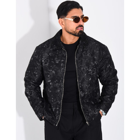 Veste homme à motifs fleurs