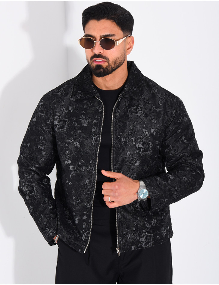 Veste homme à motifs fleurs