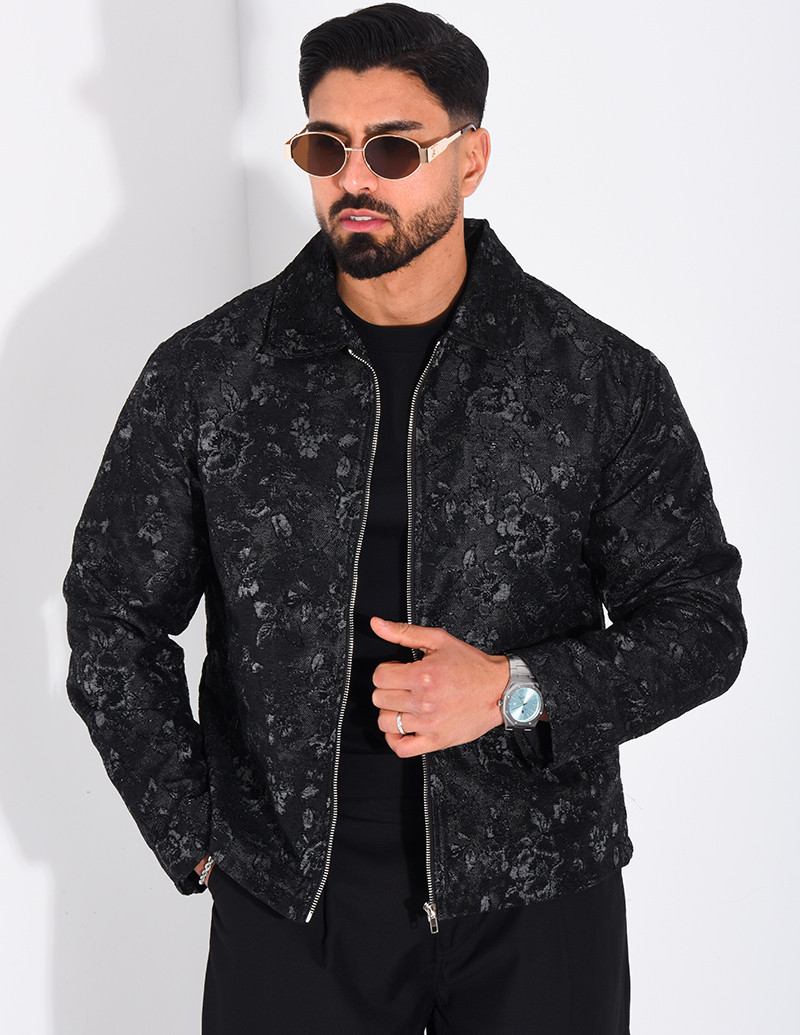 Veste homme à motifs fleurs