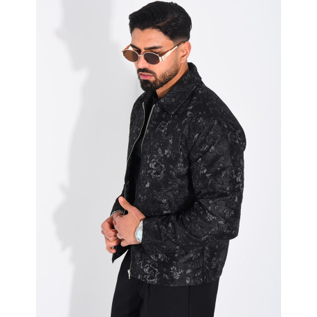 Veste homme à motifs fleurs