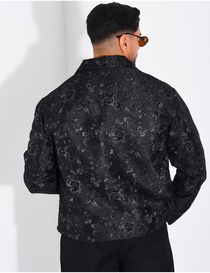 Veste homme à motifs fleurs