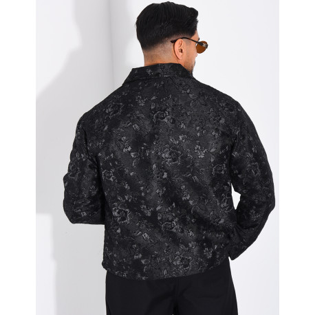 Veste homme à motifs fleurs