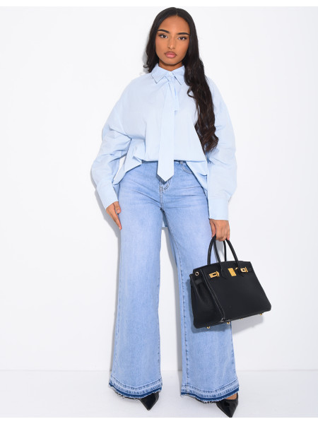 Oversized shirt with matching tie