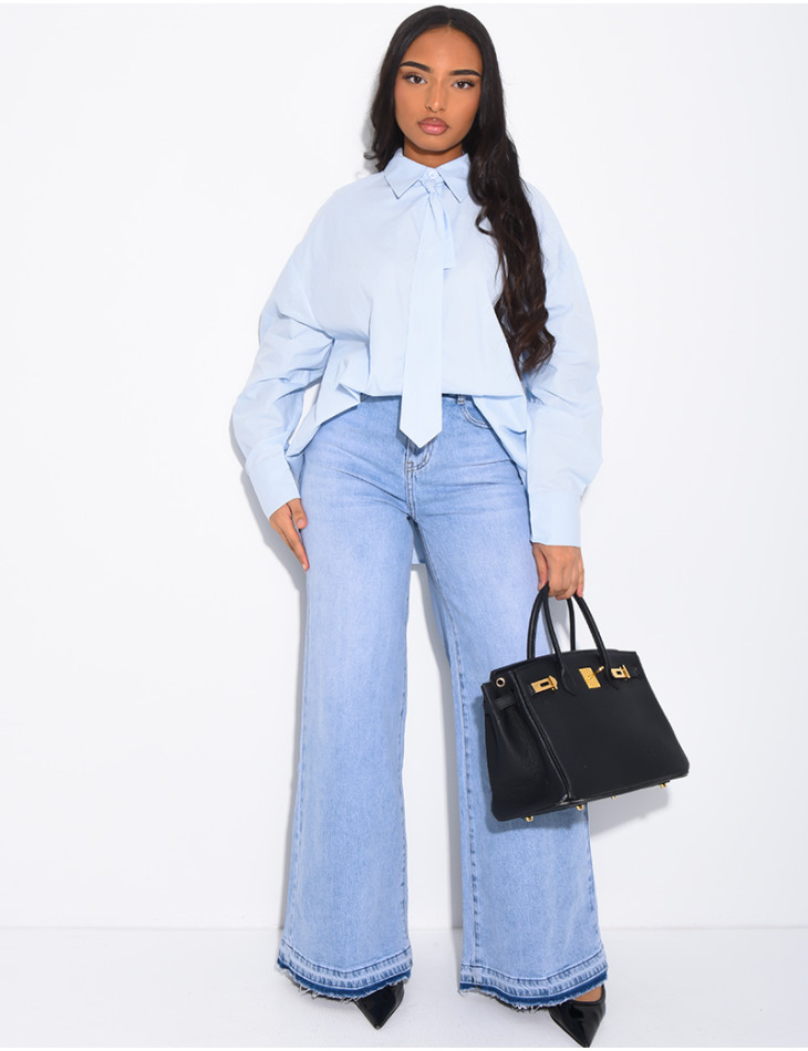 Oversized shirt with matching tie