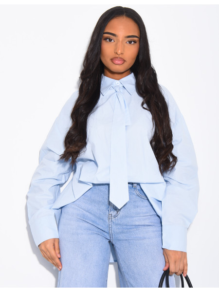 Oversized shirt with matching tie