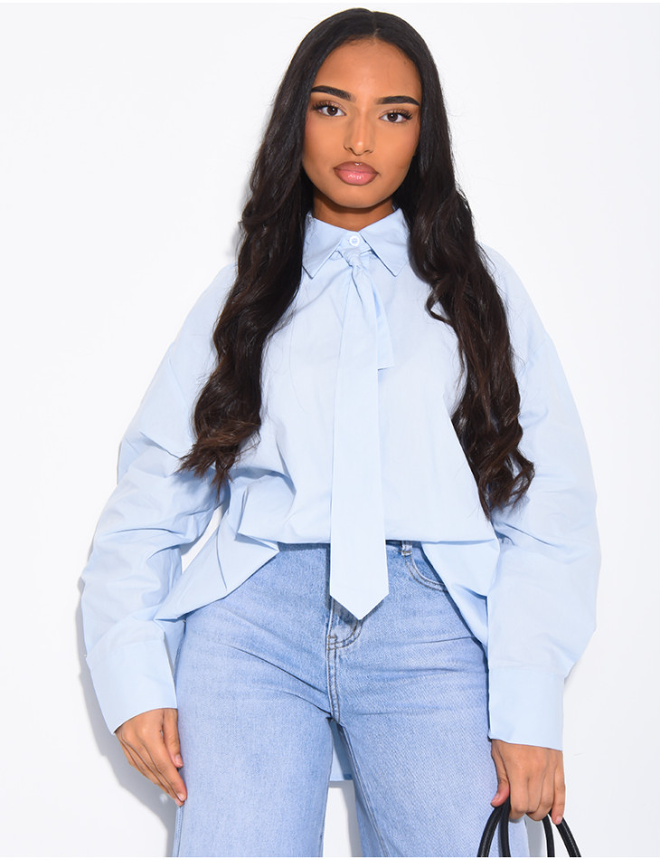 Oversized shirt with matching tie