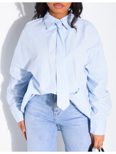 Oversized shirt with matching tie