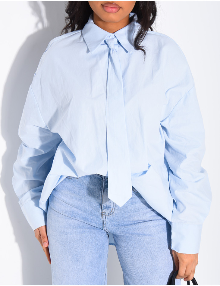 Oversized shirt with matching tie