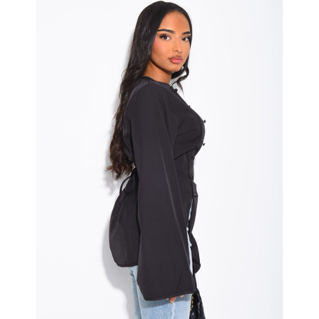Blouse boutonnée à cintrée dans le dos
