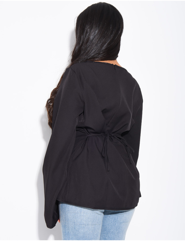 Blouse boutonnée à cintrée dans le dos
