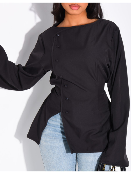 Blouse boutonnée à cintrée dans le dos