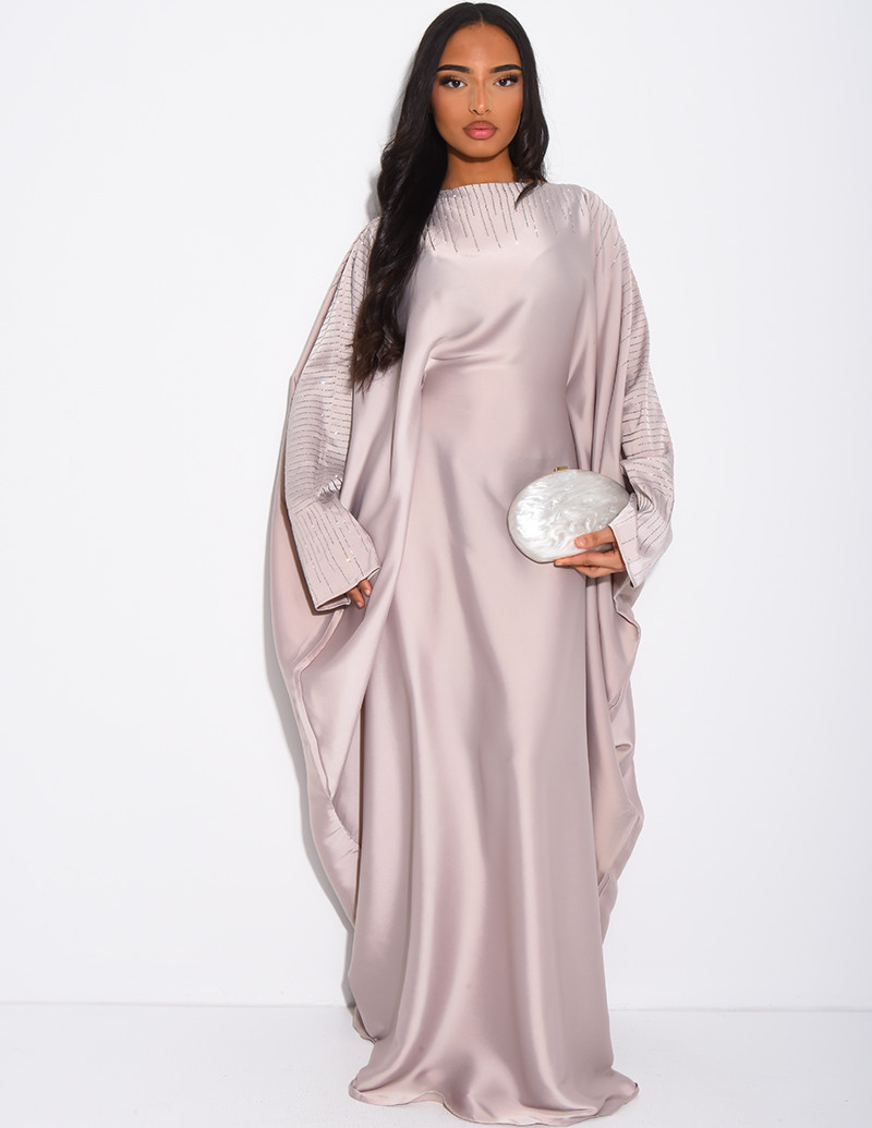 Abaya papillon ornée de...