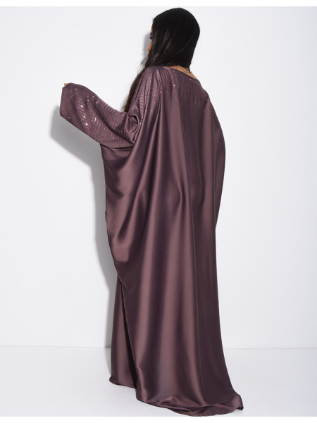 Abaya papillon ornée de strass à nouer à l'intérieur