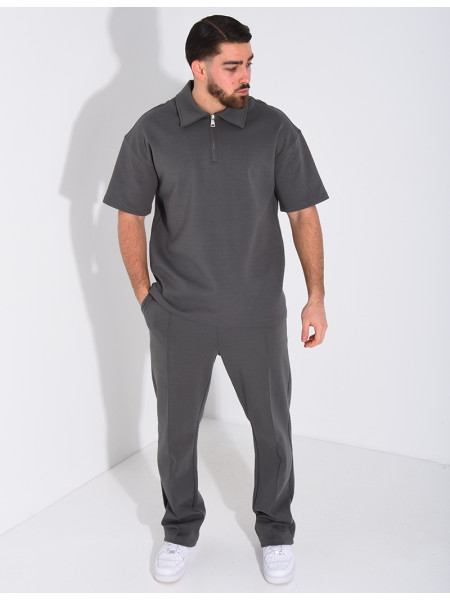 Ensemble pantalon et polo à zip
