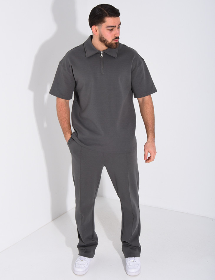 Ensemble pantalon et polo à zip