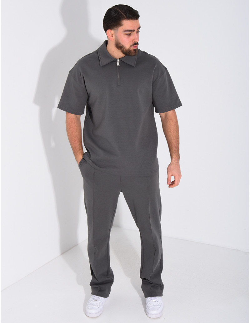 Ensemble pantalon et polo à...