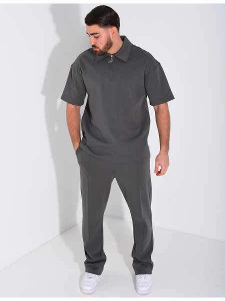 Ensemble pantalon et polo à zip