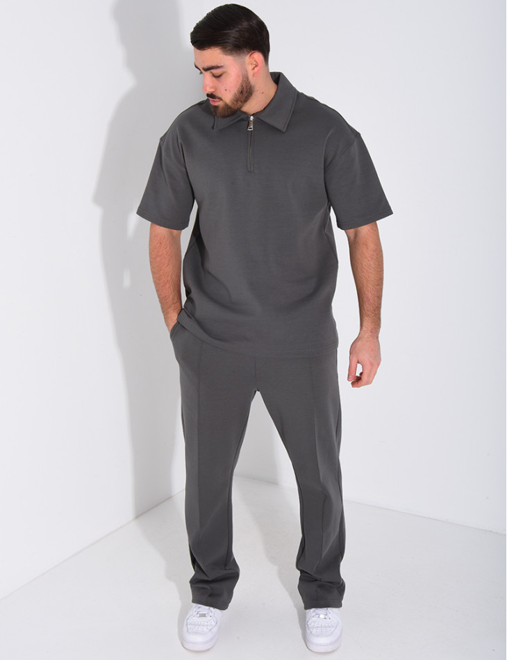 Ensemble pantalon et polo à zip