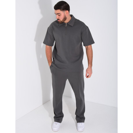 Ensemble pantalon et polo à zip
