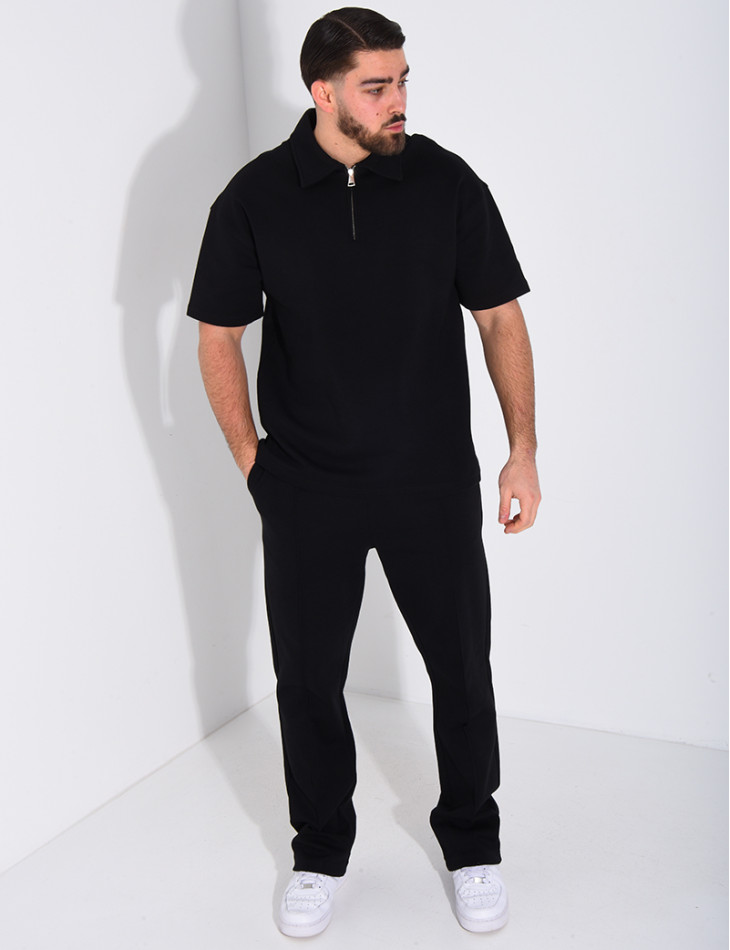 Ensemble pantalon et polo à zip