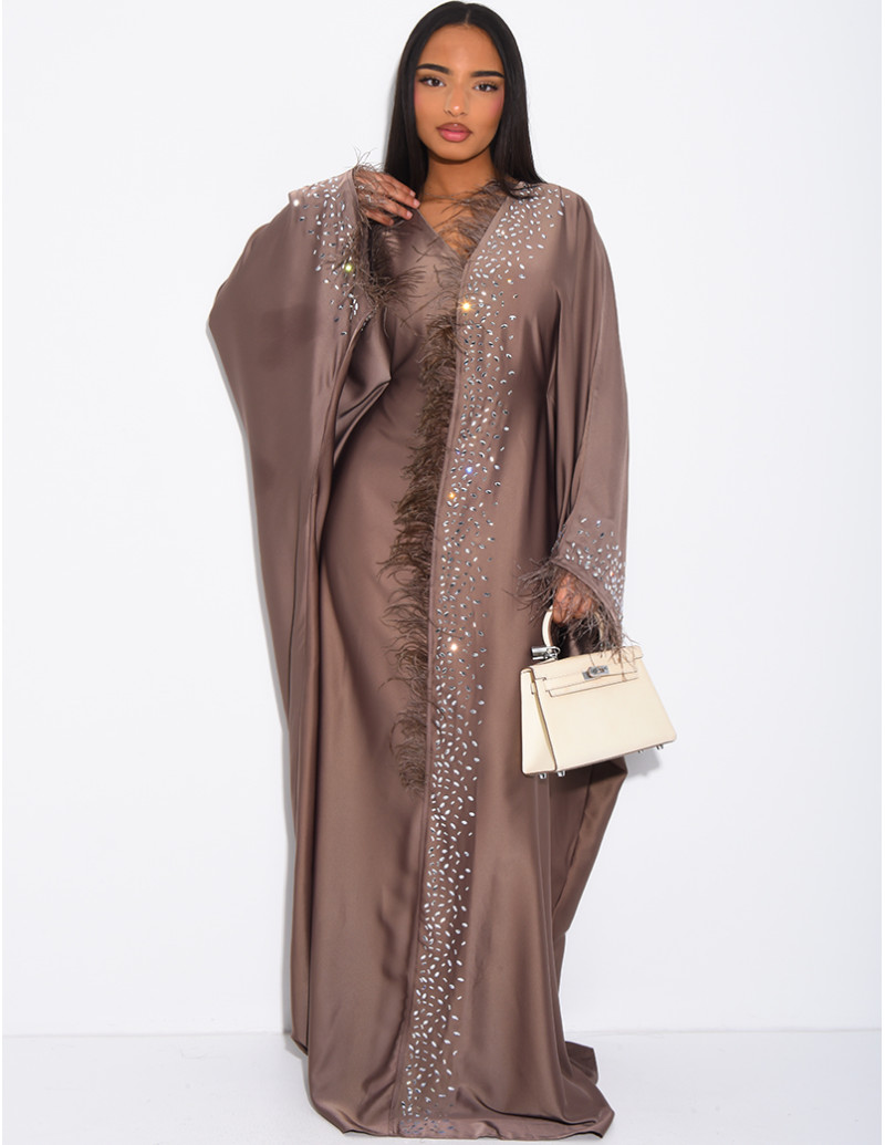 Abaya papillon à cristaux &...