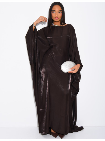 Abaya ample en en tissu irrisé ajustée