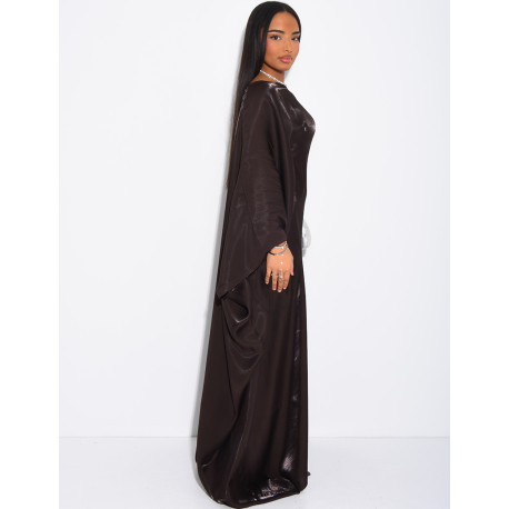 Abaya ample en en tissu irrisé ajustée