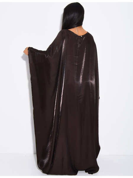 Abaya ample en en tissu irrisé ajustée