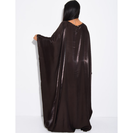 Abaya ample en en tissu irrisé ajustée