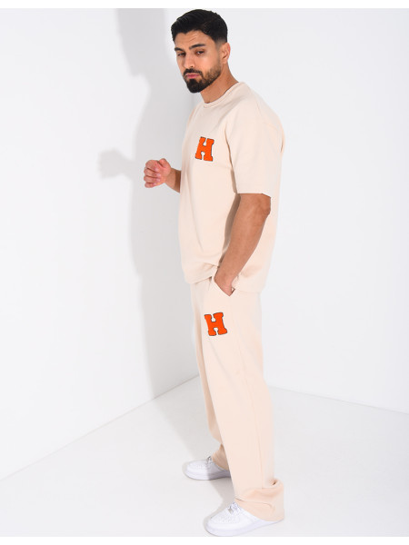 Ensemble pantalon et t-shirt lettre H