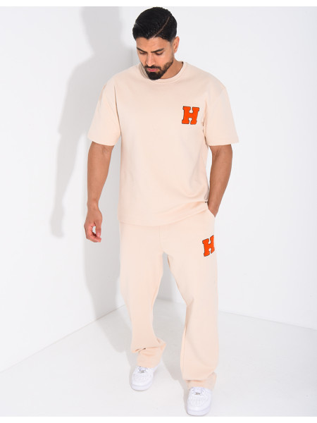 Ensemble pantalon et t-shirt lettre H
