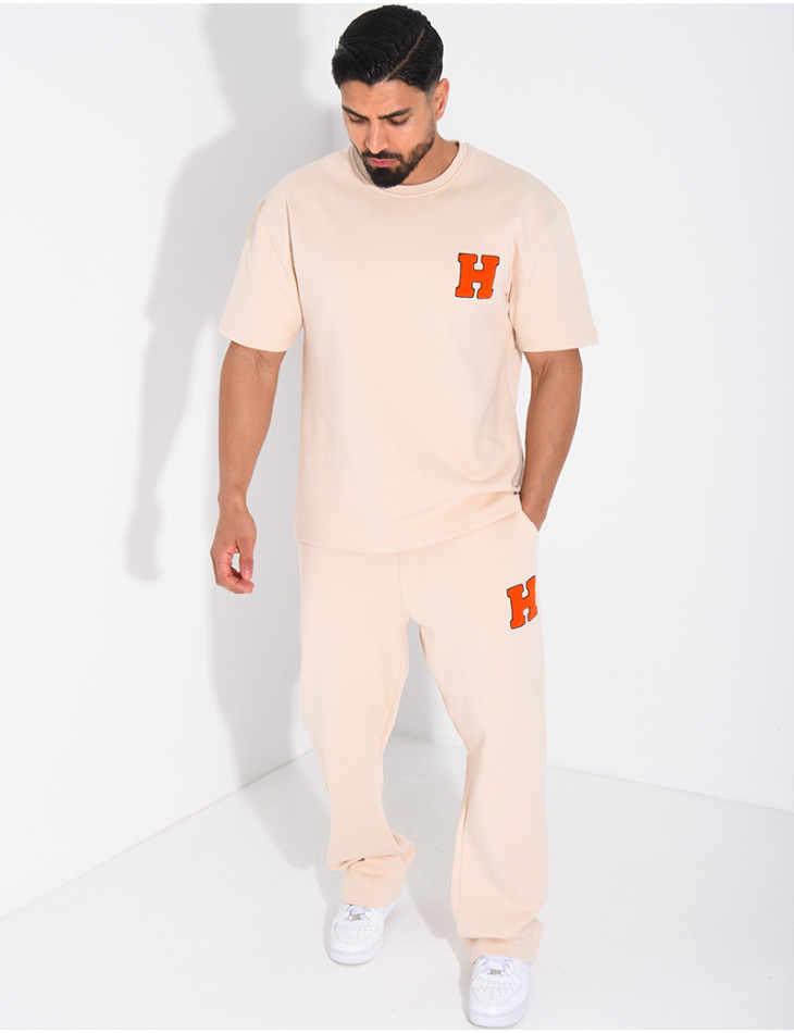 Ensemble pantalon et t-shirt lettre H