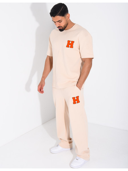 Ensemble pantalon et t-shirt lettre H