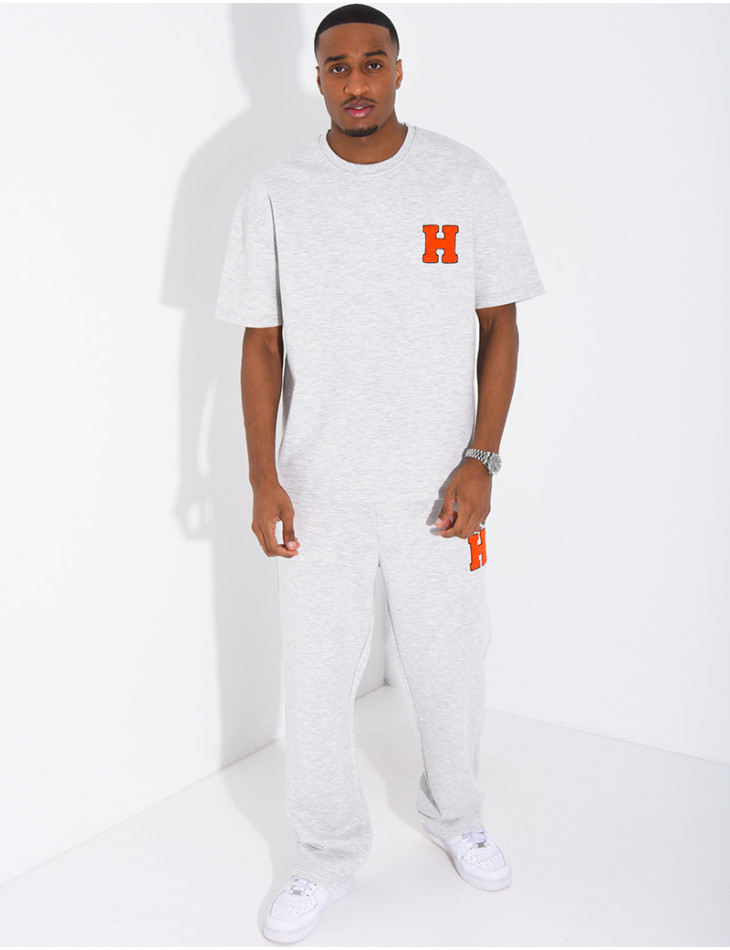 Ensemble pantalon et t-shirt lettre H