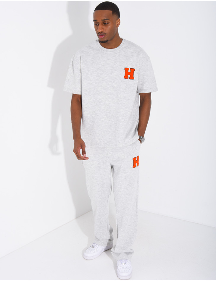 Ensemble pantalon et t-shirt lettre H