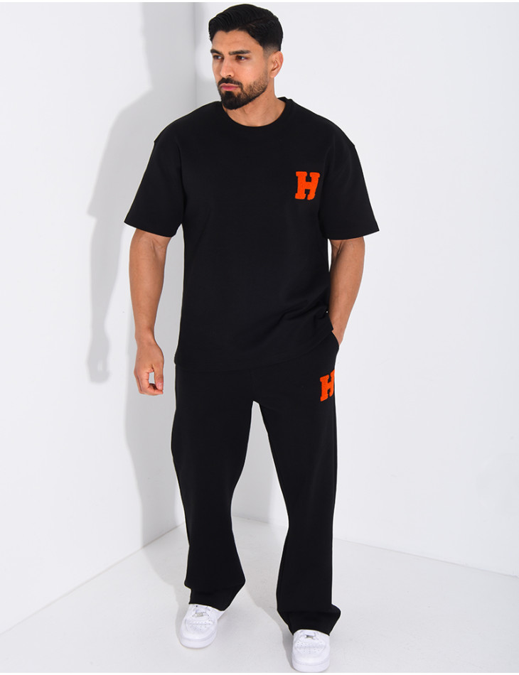 Ensemble pantalon et t-shirt lettre H