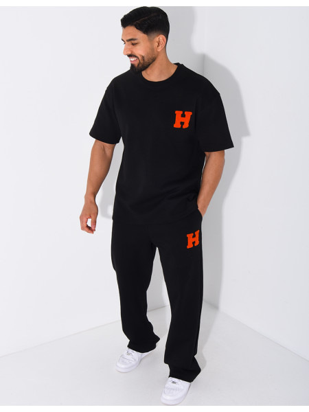 Ensemble pantalon et t-shirt lettre H