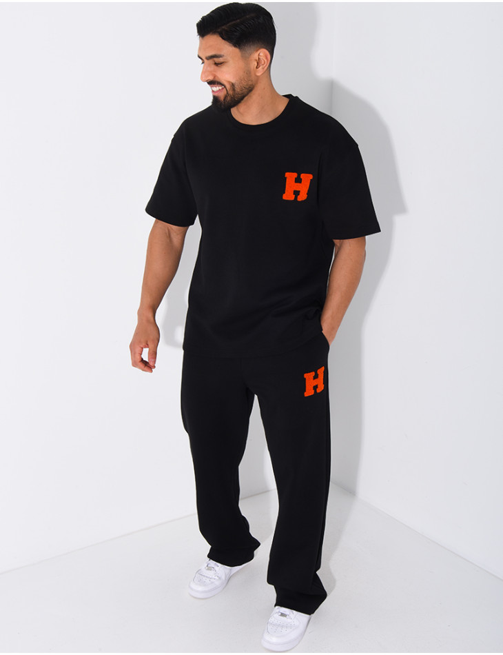 Ensemble pantalon et t-shirt lettre H