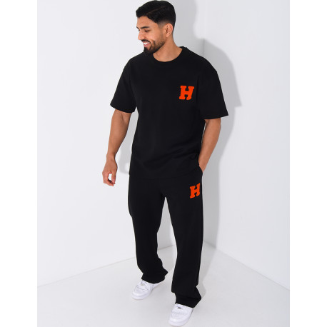 Ensemble pantalon et t-shirt lettre H